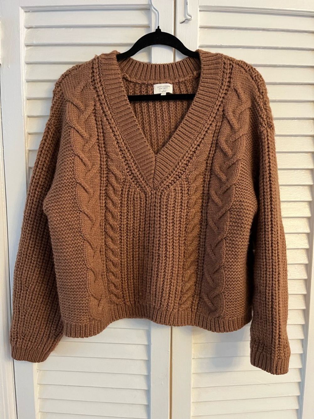 Cozy Cable Knit V-Neck Sweater